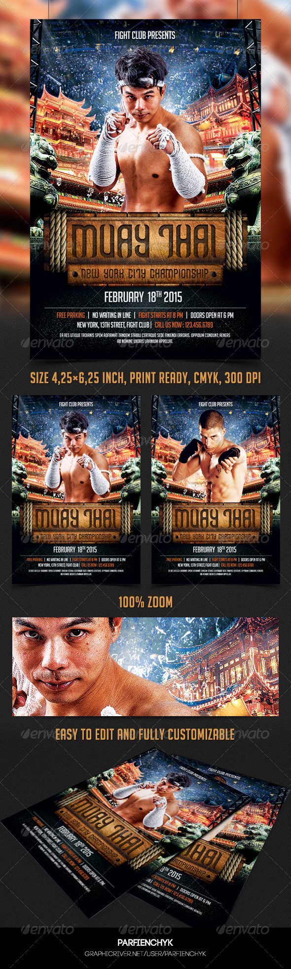 Muay Thai Flyer Template - Sports Events
