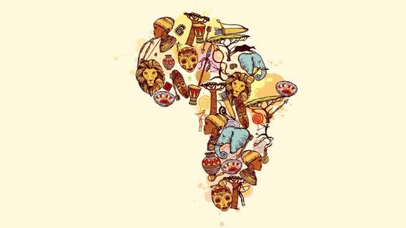 Map of Africa animation
