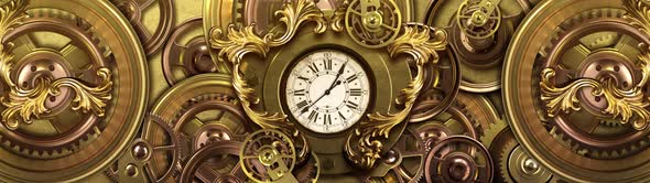Steampunk. Theatrical background 3