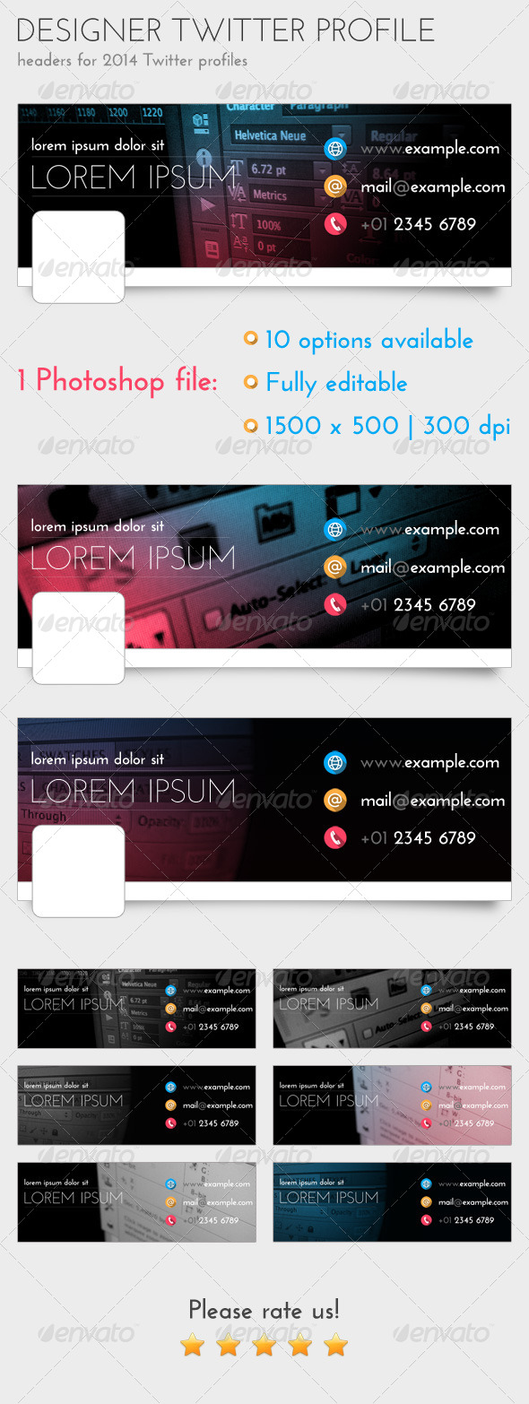 Designer Twitter Profile - Tech / Futuristic Backgrounds