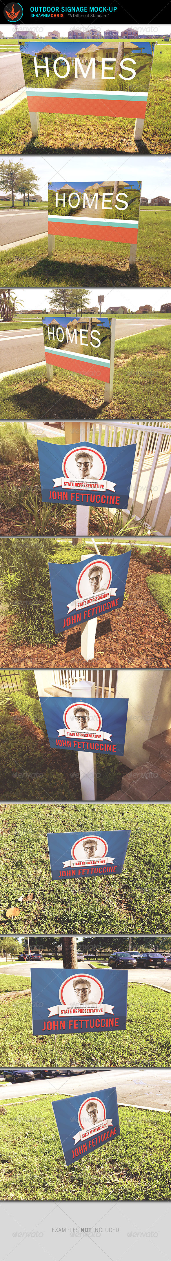 Outdoor Signage Mock Up Template - Signage Print