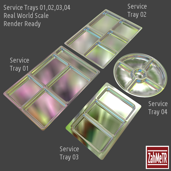 Service Trays Set - 3Docean 8417035