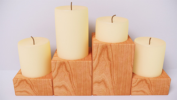 Candle (VrayC4D) - 3Docean 8422774