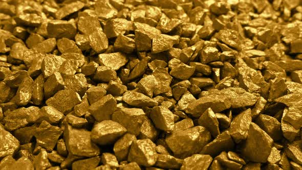 Gold Nuggets Pile Moving Shot, Stock Footage | VideoHive