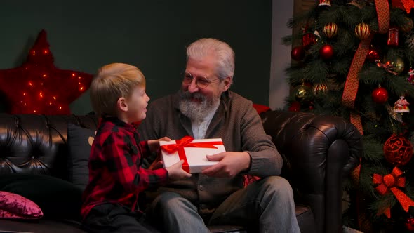 Cute Little Boy Surprised His Grandfather with an Awesome Gift for Christmas Eve alt
