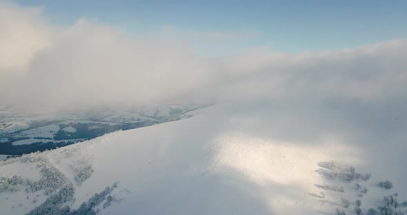 Aerial Shot of Majestic Sunrise in the Mountains alt