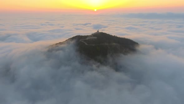 Spectacular Magnificent Religious Ambience of the Mosque at Sunset alt