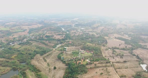 Aerial of Agriculture in North of Thailand