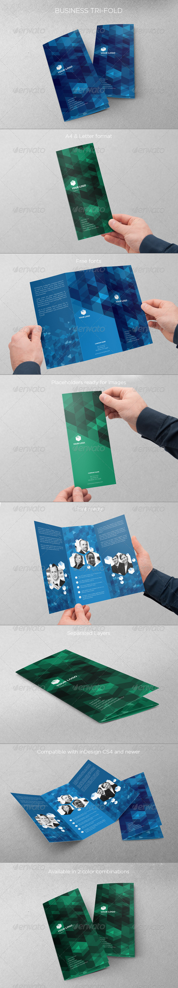 Business Tri-fold - Brochures Print Templates