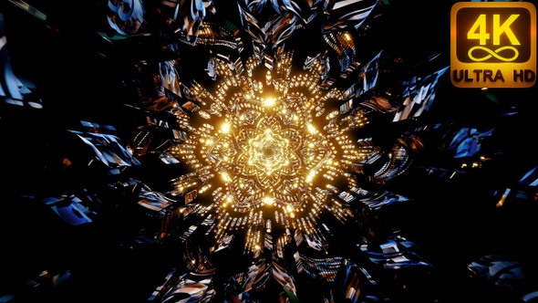 Digital 3d Abstract Mandala Seamless Loop Peaceful Music Video With Ethnic Bright Energy Visuals alt