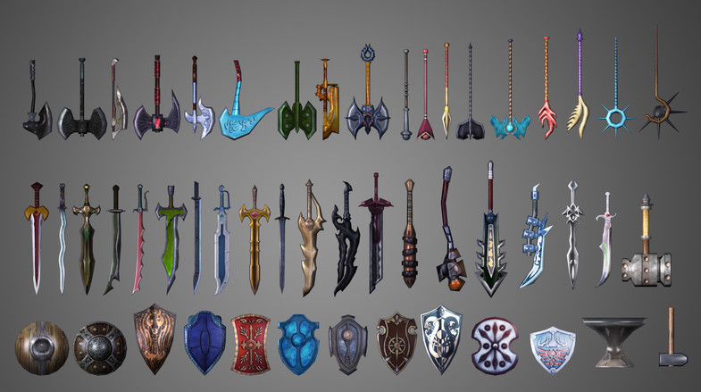 AT1 Fantasy Weapon Pack for RPG by atone | 3DOcean