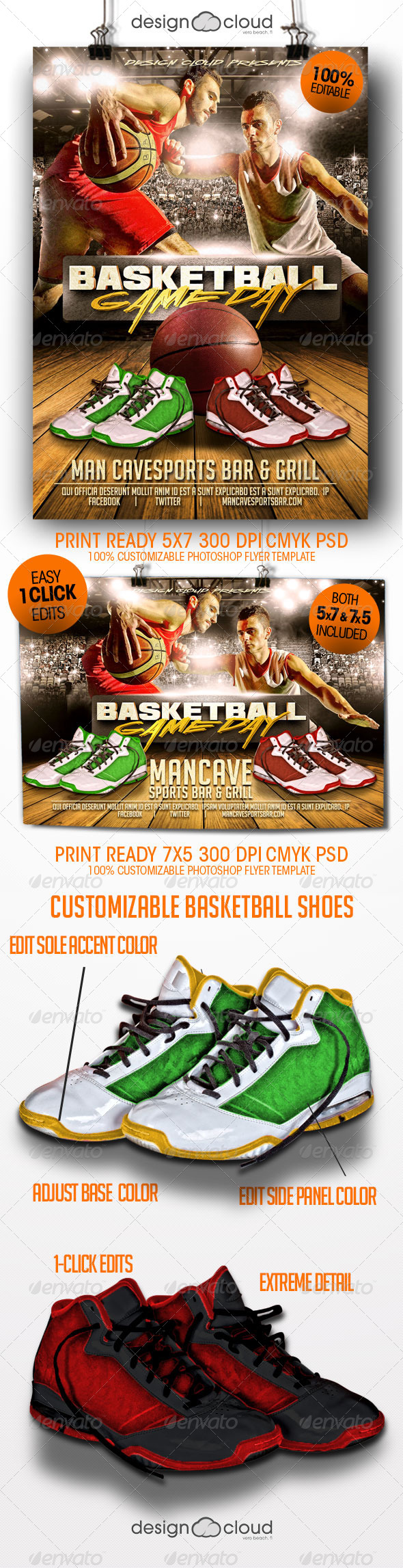 Basketball Game Day Flyer Templates - Sports Events