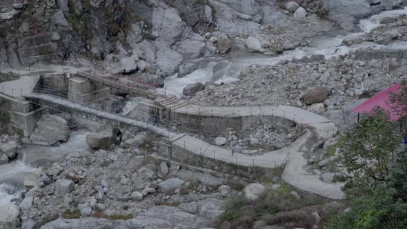 Himalayan Mountainous River A Beautiful Scenic View of Nature