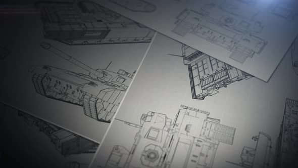 documents for the development of military tank equipment. alt