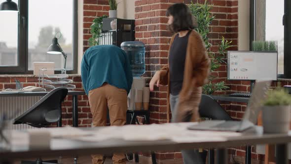 Business Man Dealing with Sexual Harassment in Office alt