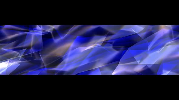 Dark Blue Shine Polygonal Background Loop Ultra Wide