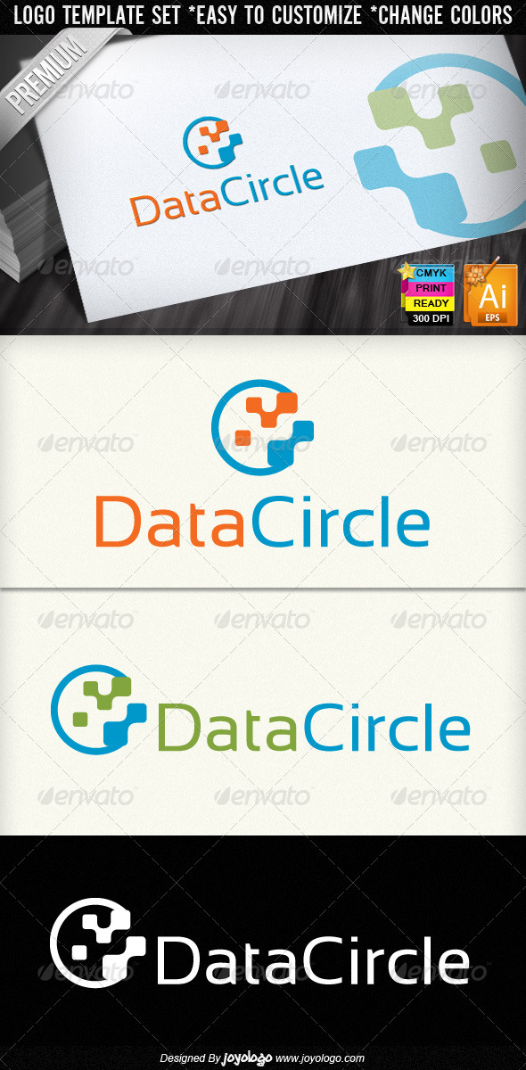 Data Circle Abstract Digital Technology Logo - Objects Logo Templates