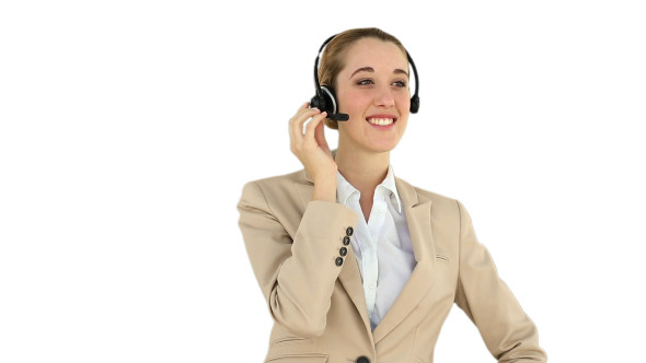 Call Centre Agent Talking On The Headset