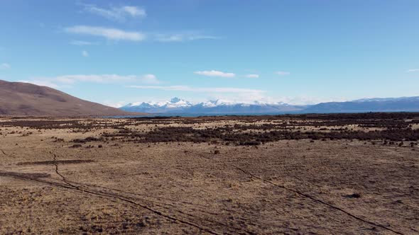 Patagonia landscape. Famous town of El Calafate at Patagonia Argentina alt