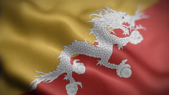 Bhutan Flag Front