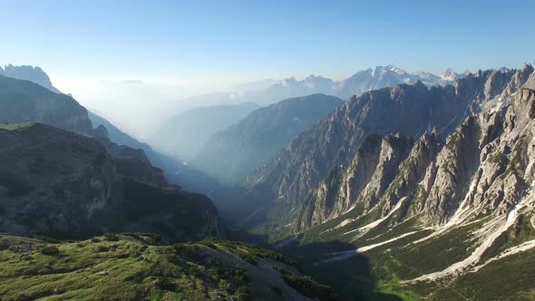 Dolomites alps at the Famous Italian Park Tre Cime Di Lavaredo