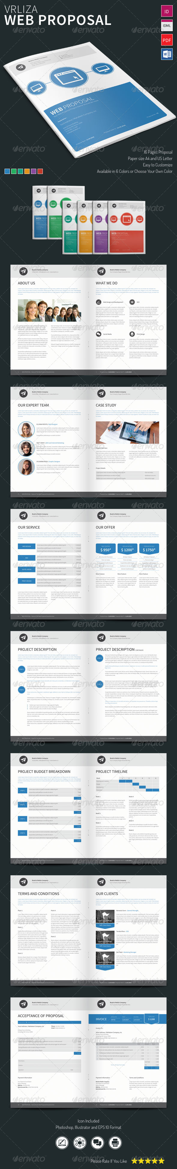 Vrliza - Web Proposal Template - Proposals & Invoices Stationery