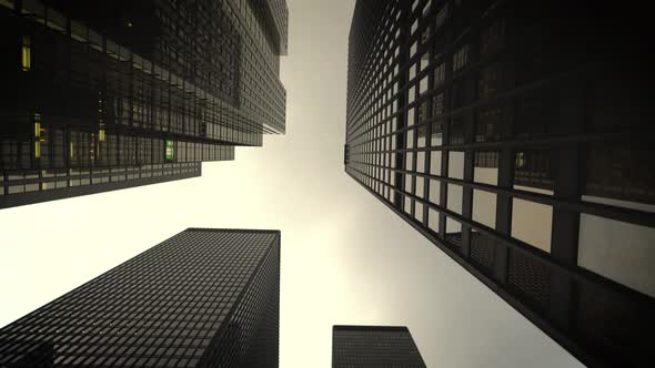 Black Skyscraper From Below in Rotation alt