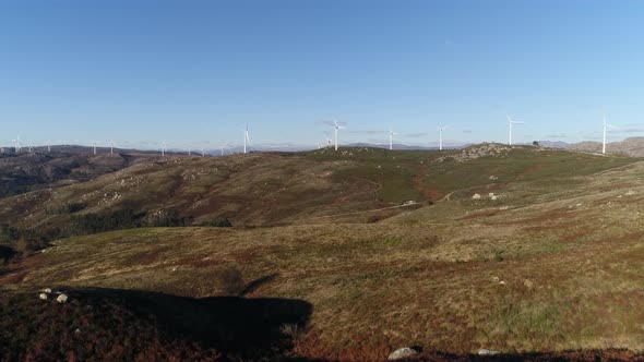 Wind Turbines, Renewable Energy on a Green Hill alt