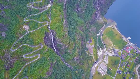 Norway Road Aerial, Beautiful Nature Norway alt