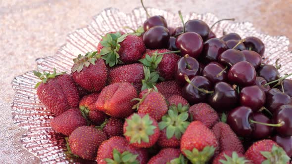 Juicy Strawberries Cherries
