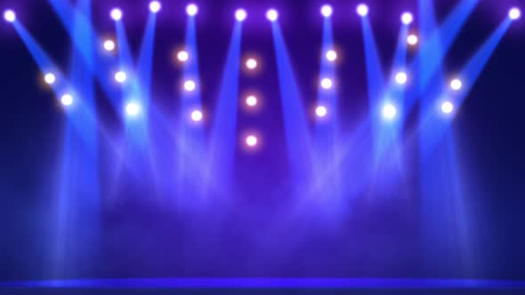 Blue Stage Lights