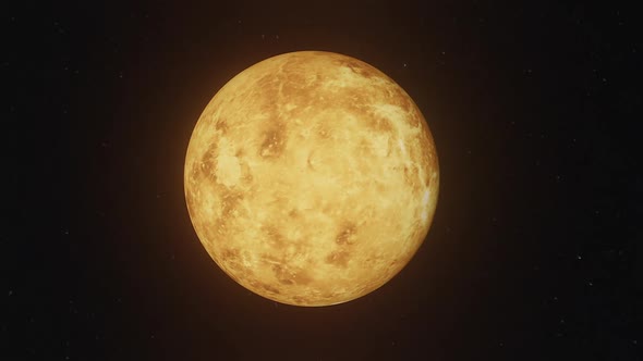 View on Spinning Venus From Space on Starry Background alt