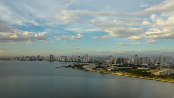Time Lapse: Manila, the Capital of the Philippines, Aerial View alt