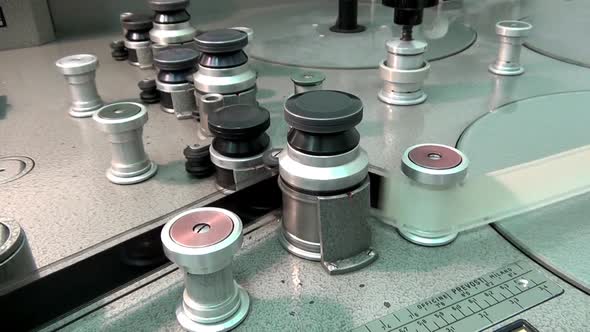 Old Movie Film In Machine For Broadcast Stop Working