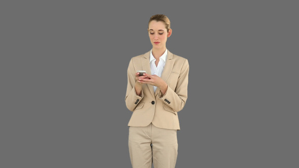 Businesswoman Texting On The Phone 4