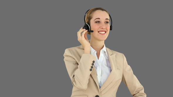 Call Centre Agent Talking On The Headset 2