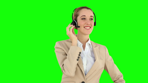 Call Centre Agent Talking On The Headset 1