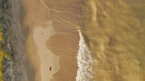 Beautiful lake waves Summer Baikal lake Olkhon island alt