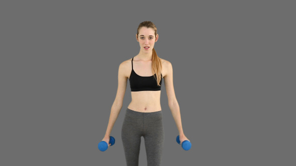 Fit Model Raising Dumbbells 2 alt