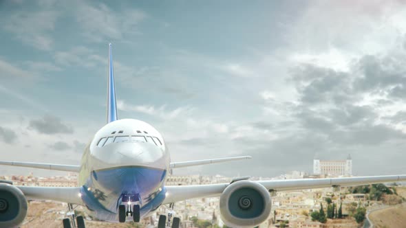 Airplane Take Off Toledo Spain Second Version alt