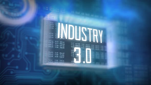 Digital Hud Background İndustry 3.0 alt