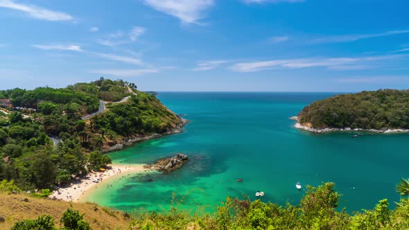 Windmill View Point near Laem Promthep Cape, Phuket, Thailand - Time Lapse