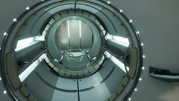 Interior of Futuristic Internation Space Station alt