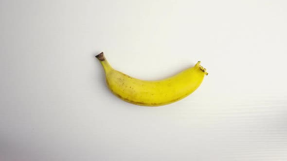 Banana on White Table