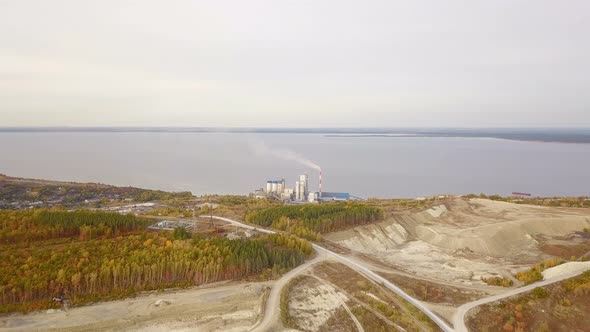 Industrial Factory In The Nature