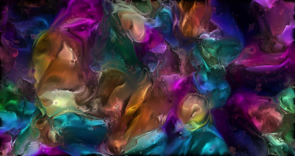 Abstract animation. Liquid background. Beautiful digital painting movie
