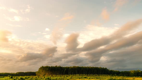 View of Colorful dramatic sky sunset or sunrise with Moving clouds background alt