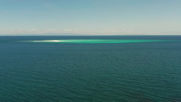 Tropical Island with Sandy Beach. Camiguin, Philippines alt