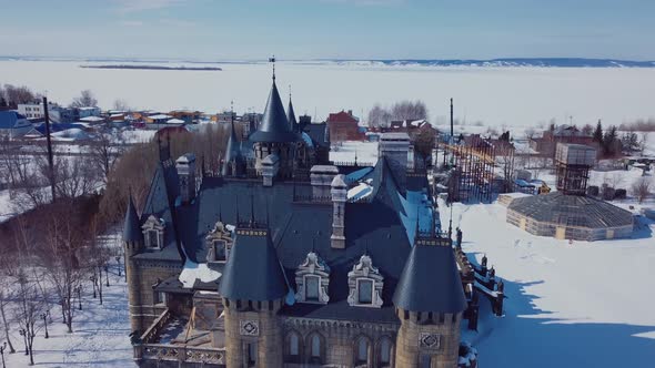 Aerial View Of Garibaldi Castle In Togliatti, Sights Of Russia alt