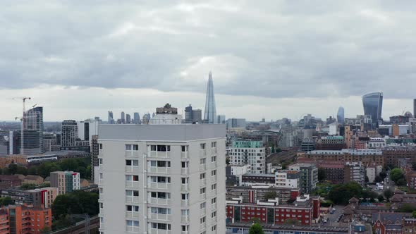 Fly Over Tall Apartment Buildings alt